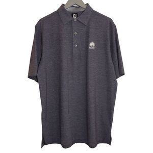 New Footjoy Performance Self Collar Polo Navy Space Dye Belfair Golf Shirt Sz L